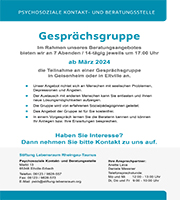 Flyer Gesprächsgruppen